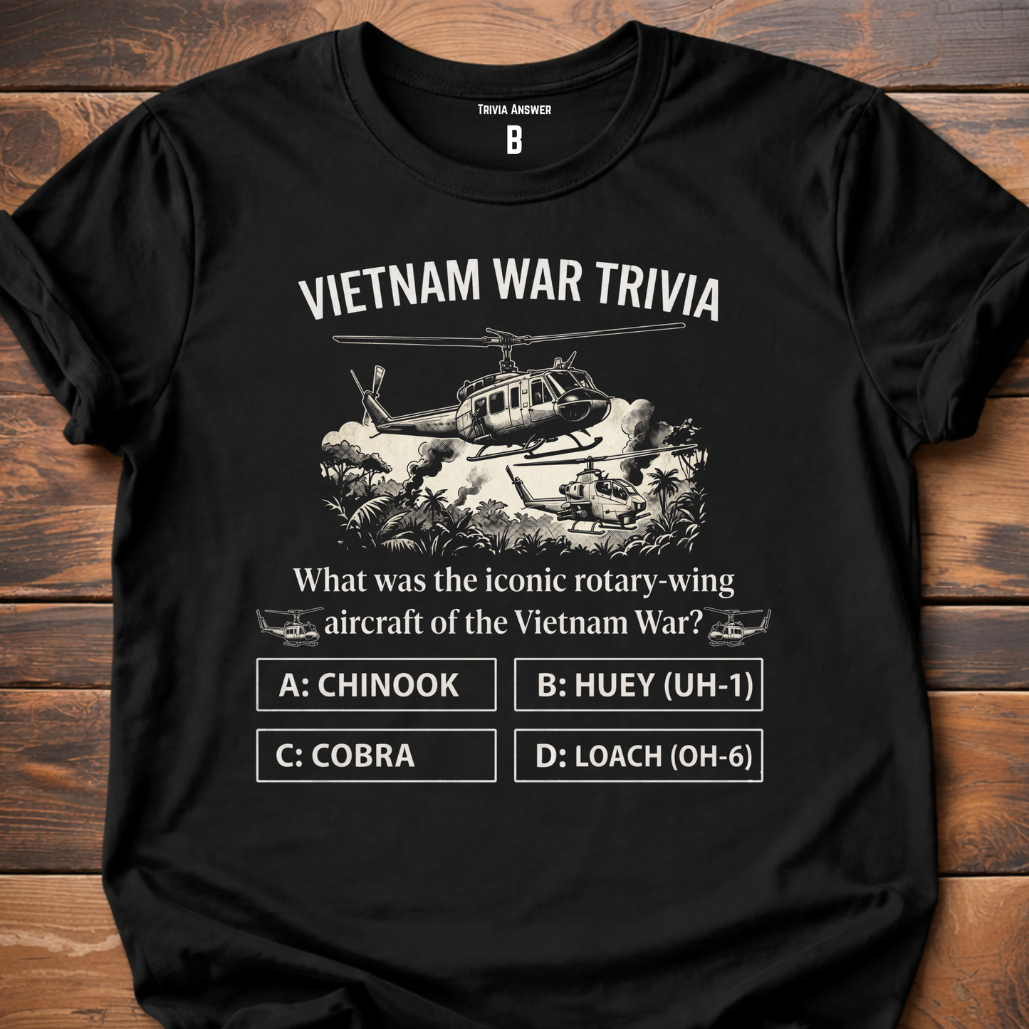 Vietnam War Chopper Trivia T-Shirt
