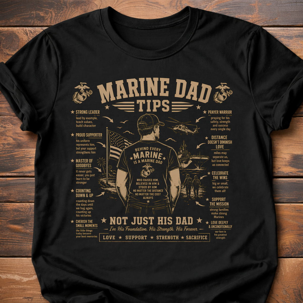 Marine Dad Tips T-Shirt