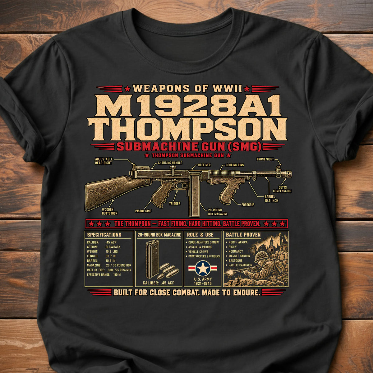Weapons Of WWII Thompson T-Shirt