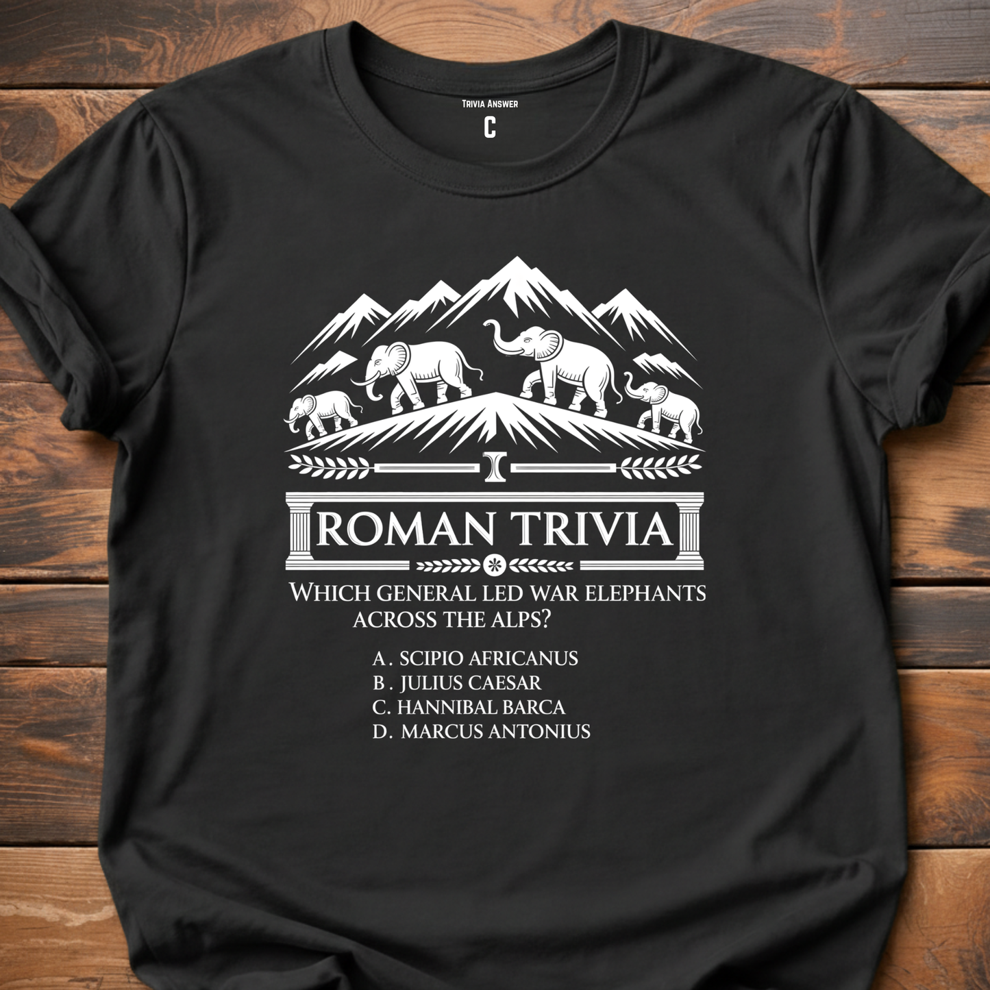 Roman Alps Crossing Trivia Question T-Shirt