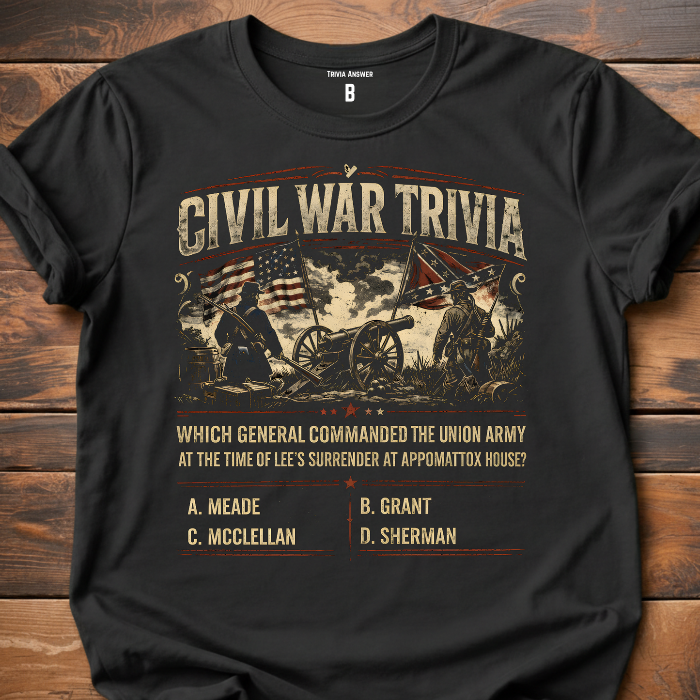Civil War Trivia Union Commander T-Shirt