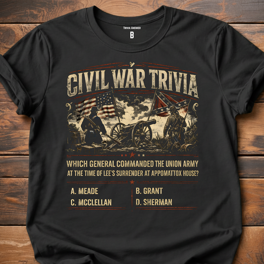 Civil War Trivia Union Commander T-Shirt