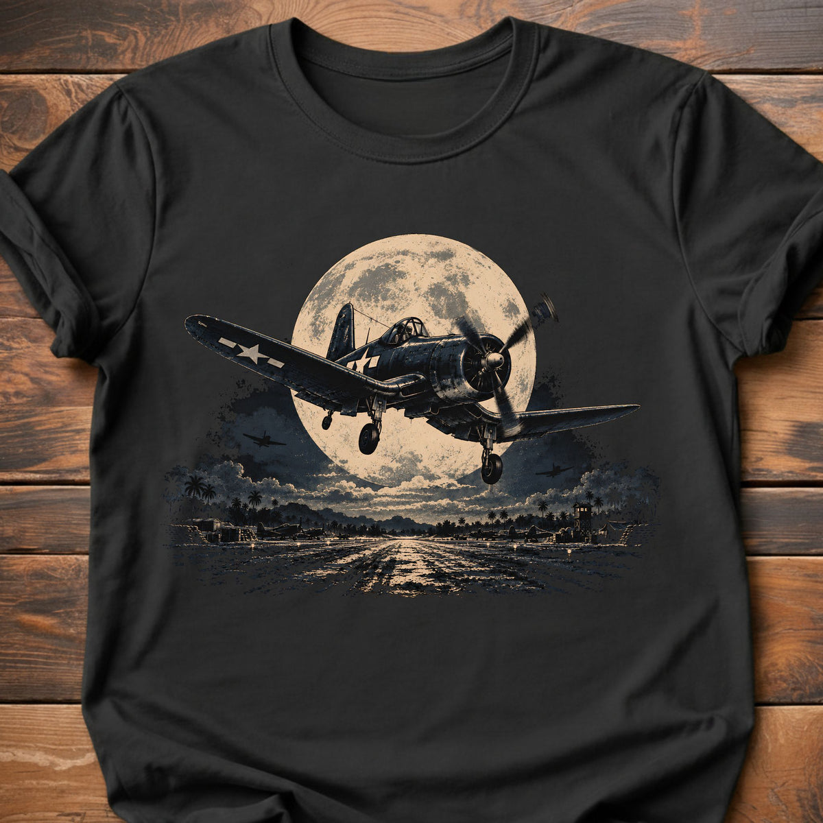 Corsair Over Wrigley Field Moonlight T-Shirt