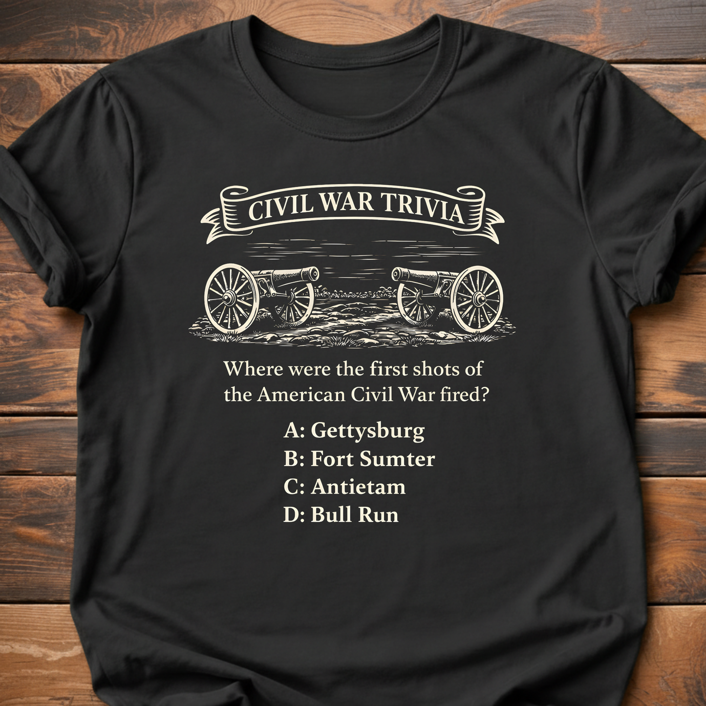 Civil War First Shots Trivia T-Shirt