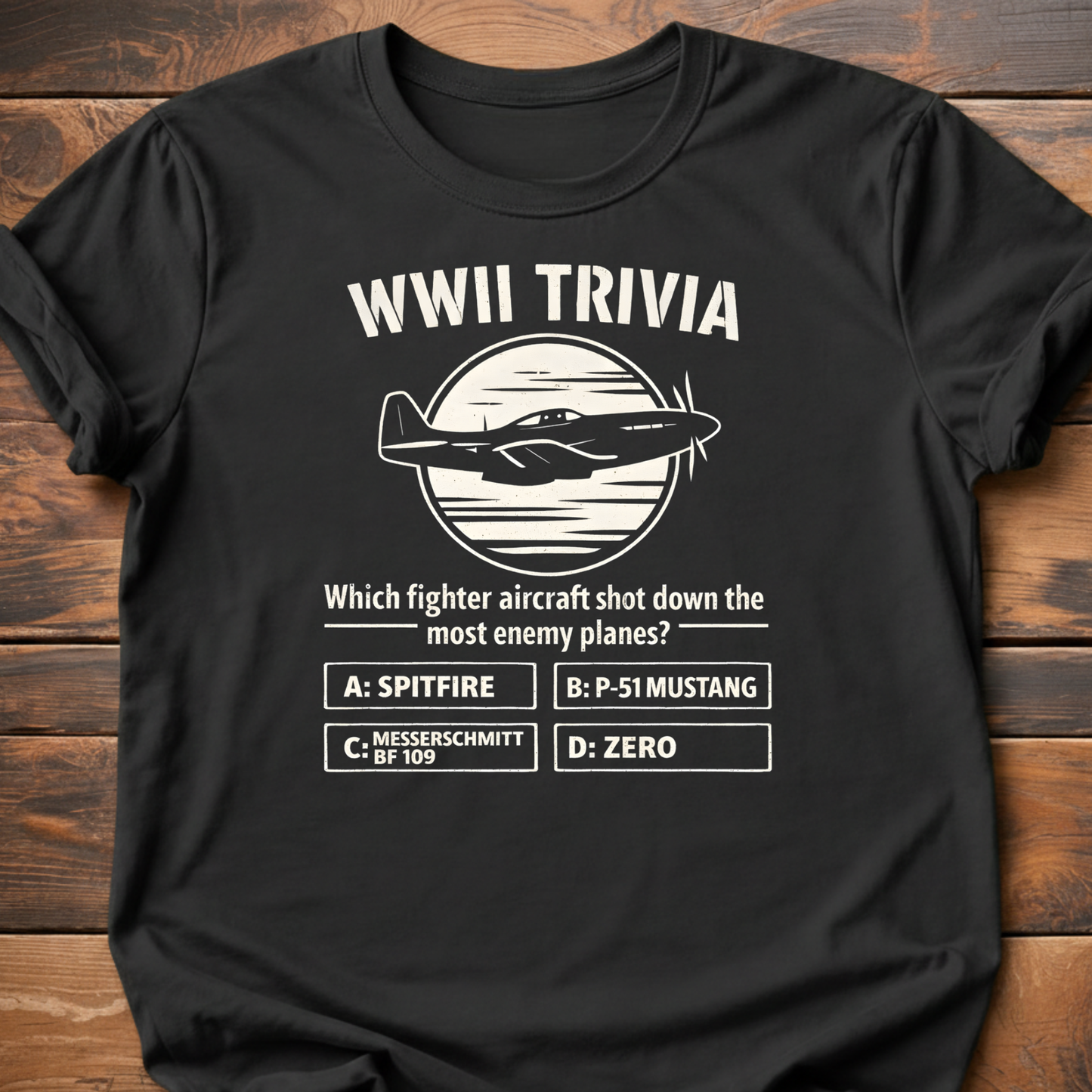 WWII Trivia Fighter Question T-Shirt