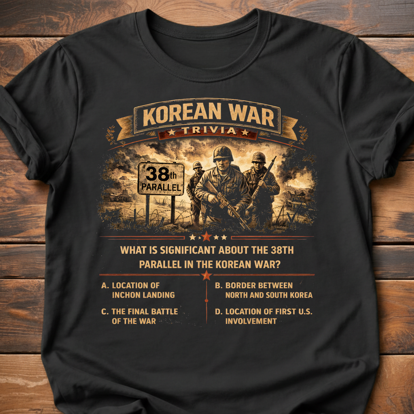 Korean War Trivia 38th Parallel T-Shirt