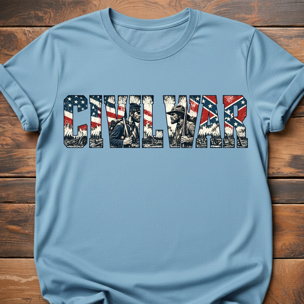Civil War graphic t-shirt - Light Blue