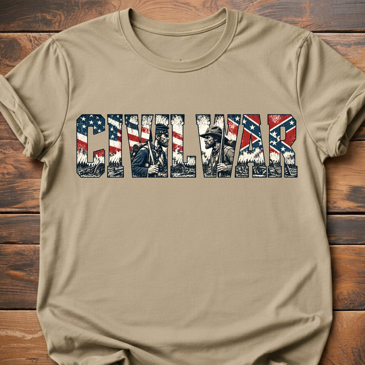 Civil War graphic t-shirt - Sand