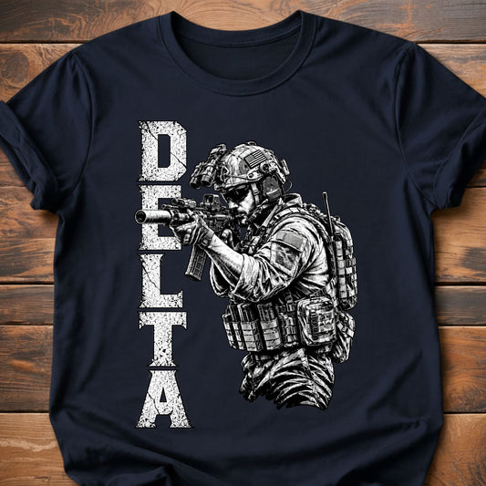 Delta Force Tactical Soldier graphic t-shirt - Navy
