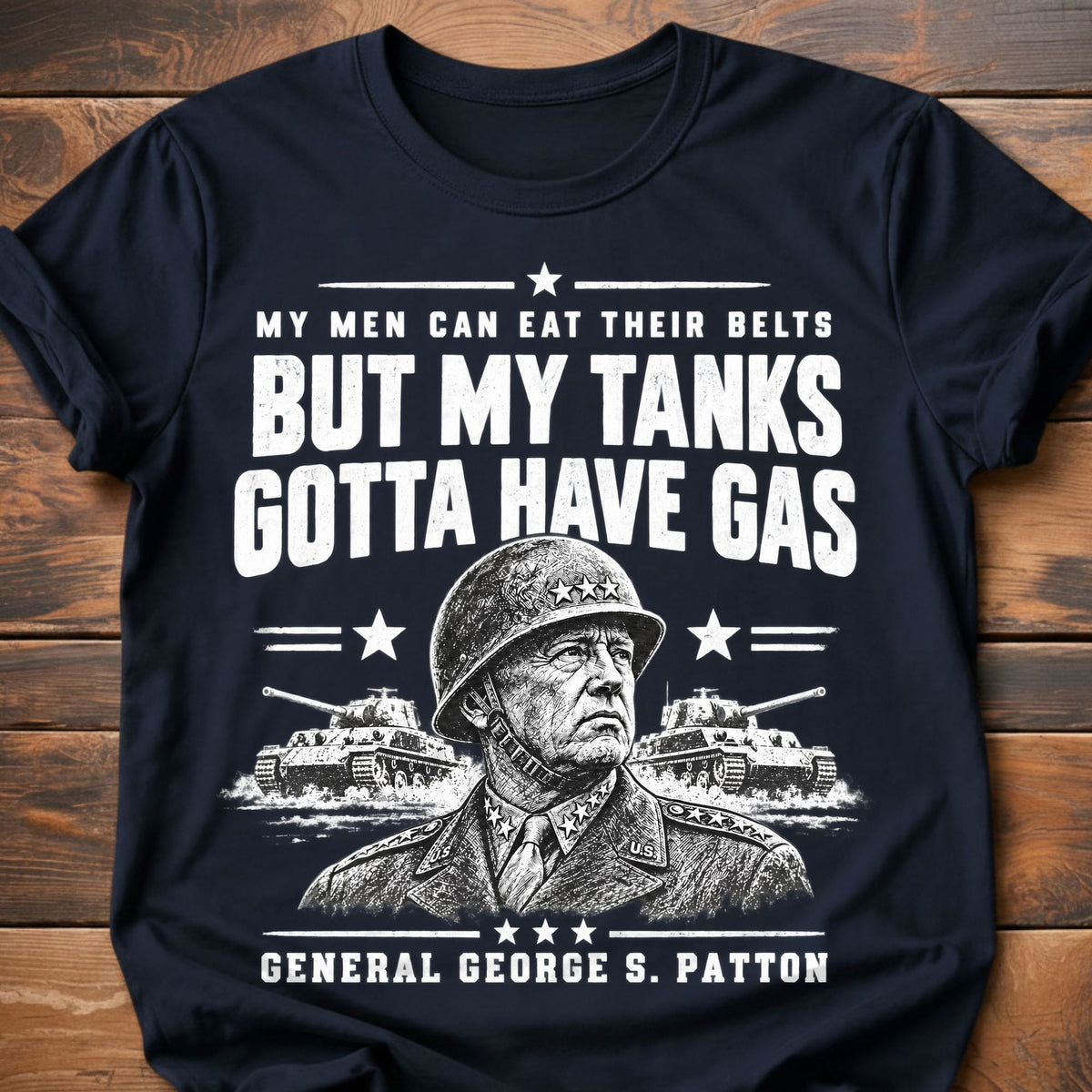 Eat Their Belts Graphic T-Shirt - Navy