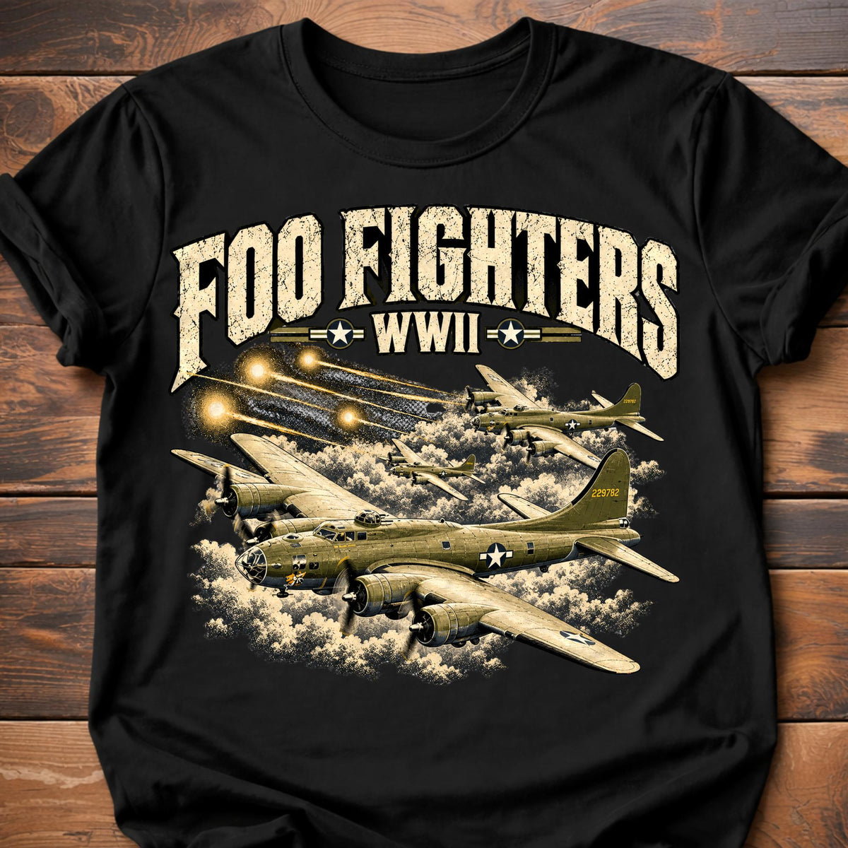 Foo Fighters WWII Aviation T-Shirt - Black