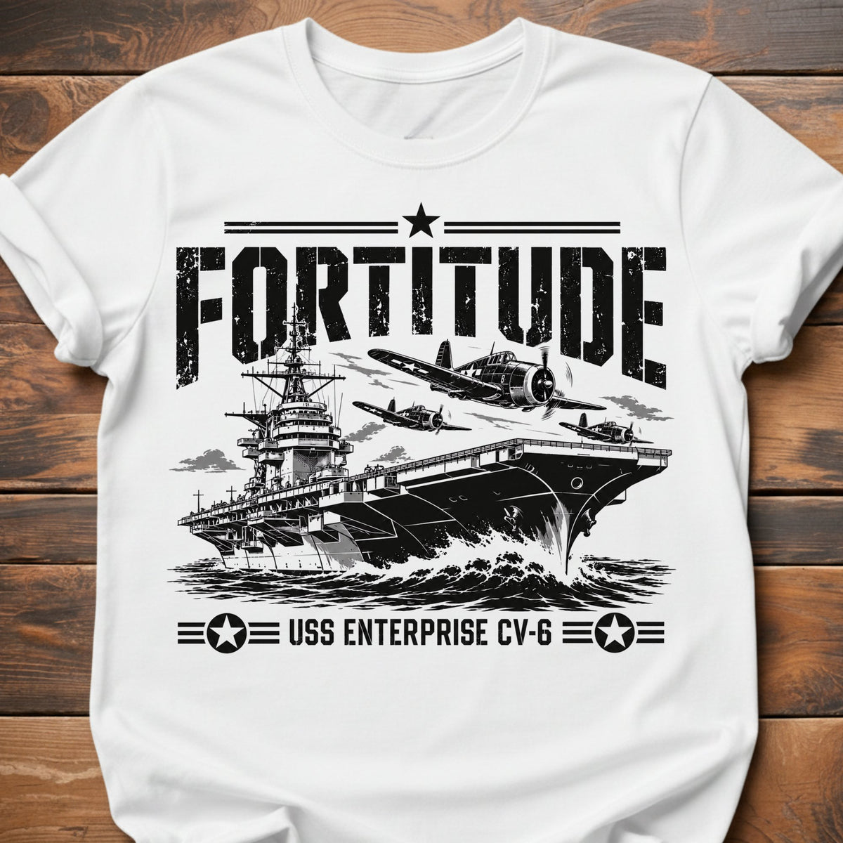 Fortitude USS Enterprise T-Shirt - White