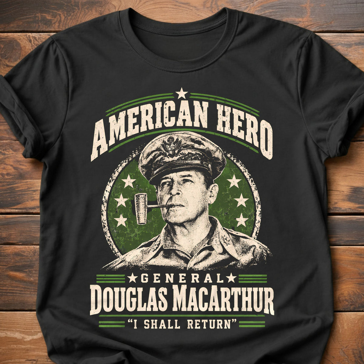 General Douglas MacArthur T-Shirt - Charcoal