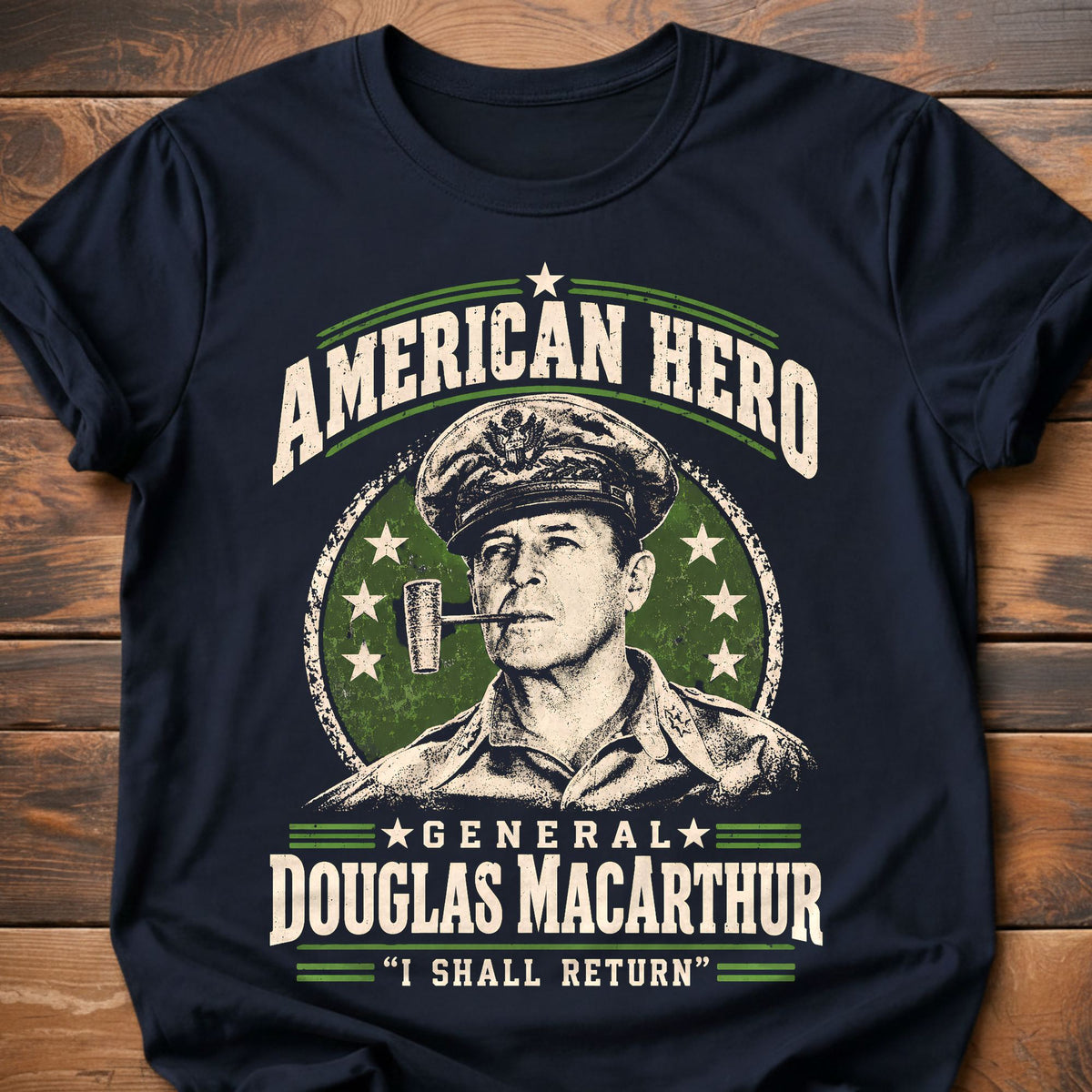 General Douglas MacArthur T-Shirt - Navy