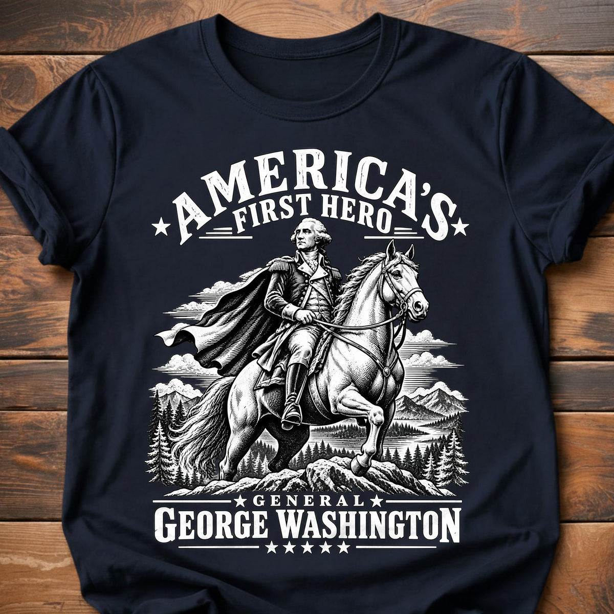 General George Washington T-Shirt - Navy
