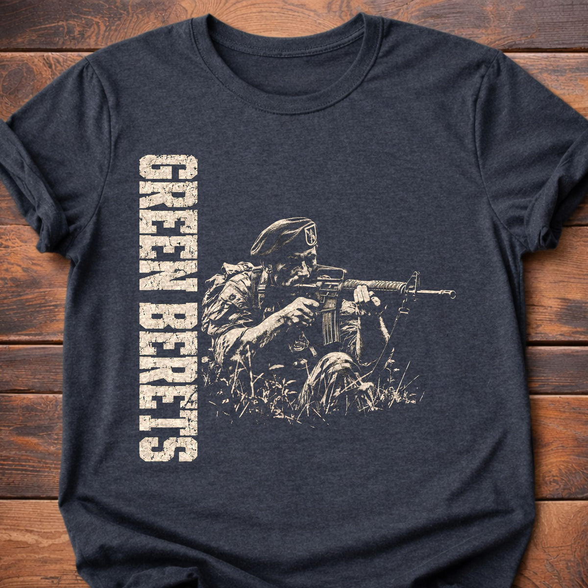 Green Berets graphic t-shirt - Dark Heather