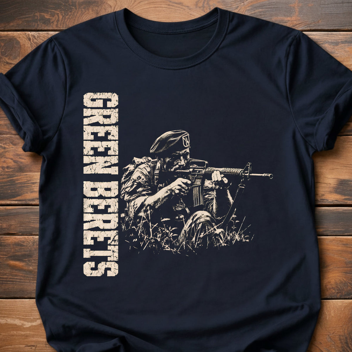 Green Berets graphic t-shirt - Navy