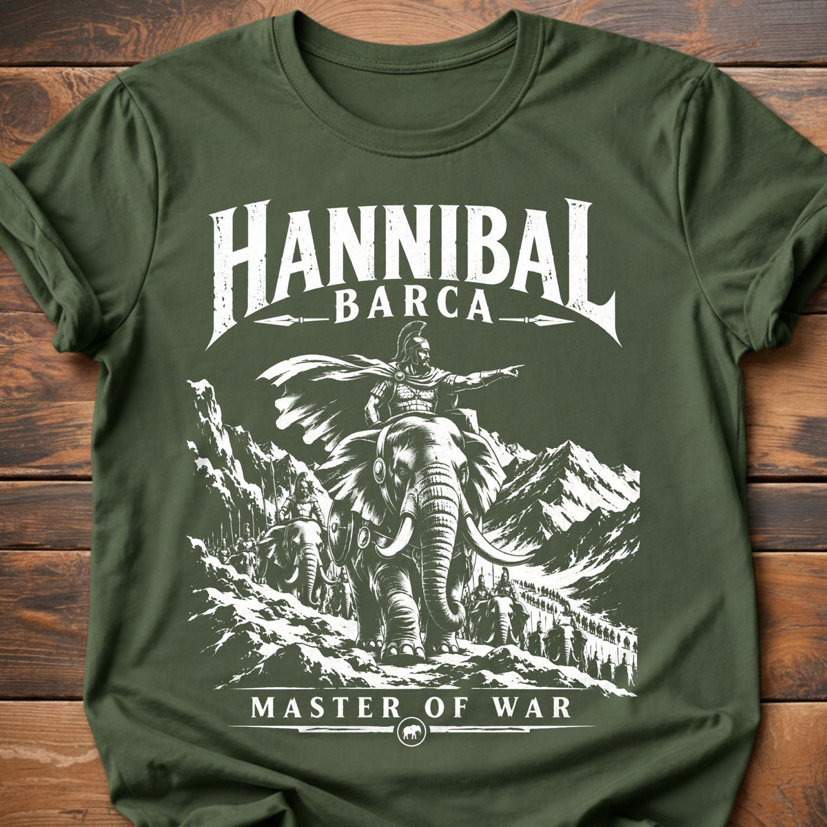 Hannibal Barca Master of War T-Shirt - Military Green