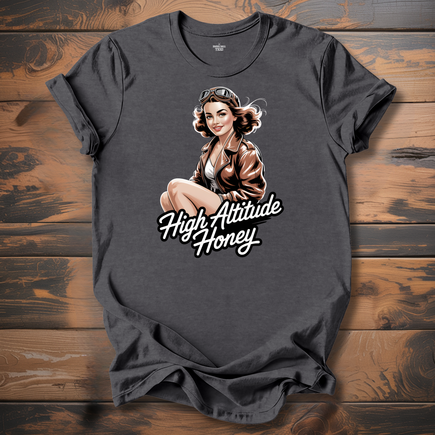 High Altitude Honey WW2 Aircraft Nose Art T-Shirt