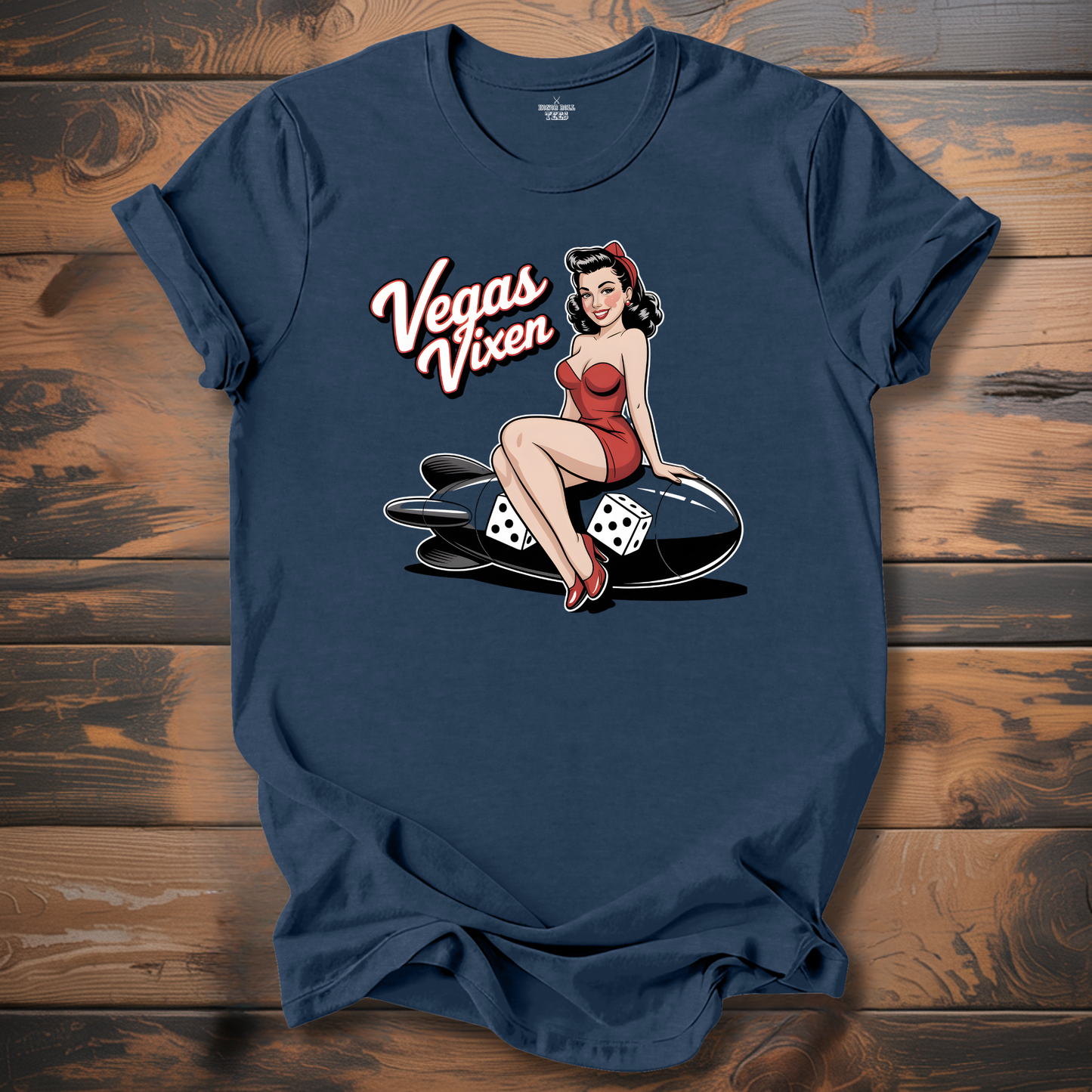 Vegas Vixen WW2 Bomber Nose Art T-Shirt