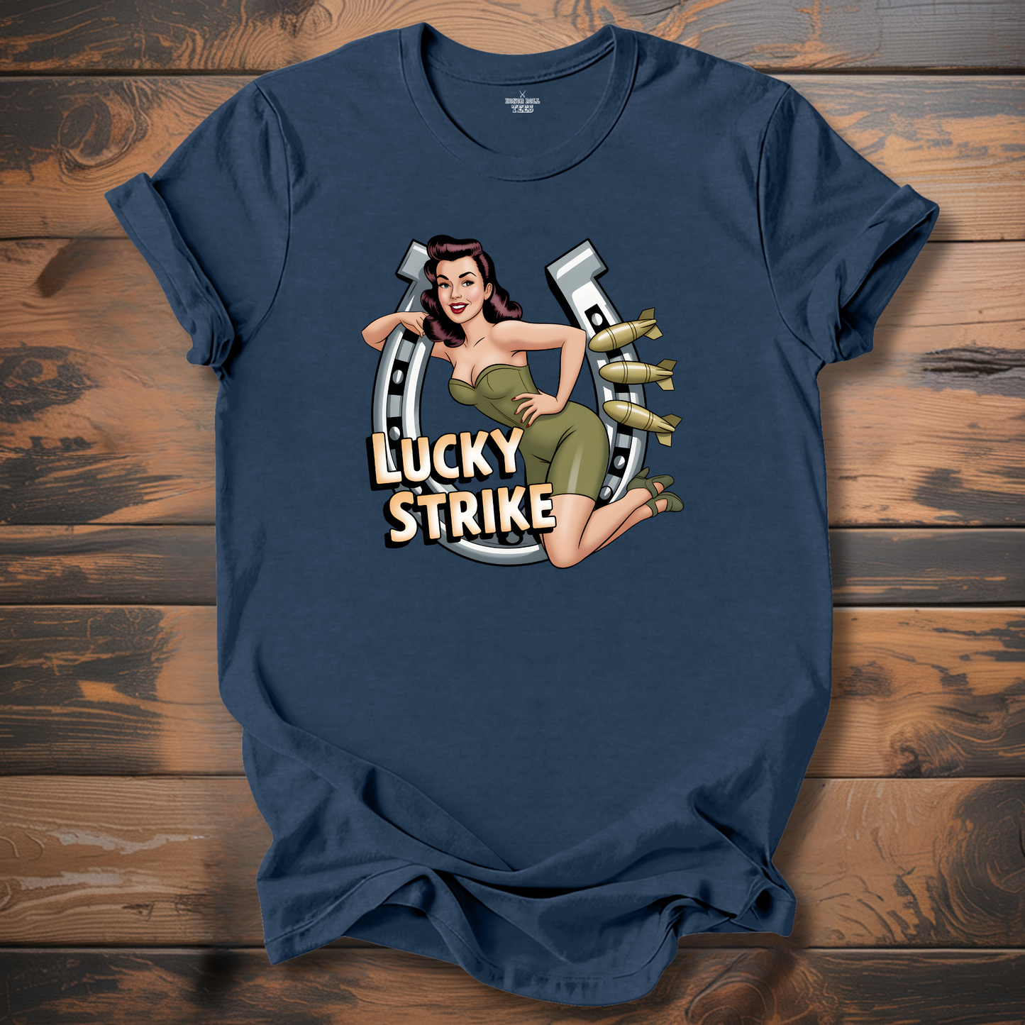 Lucky Strike WW2 Aircraft Nose Art T-Shirt