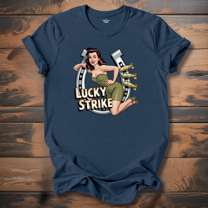 Lucky Strike WW2 Aircraft Nose Art T-Shirt