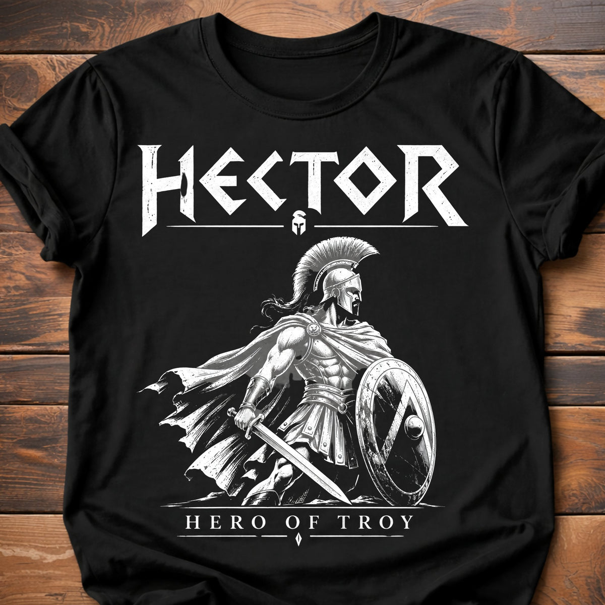 Hector Hero of Troy T-Shirt - Black