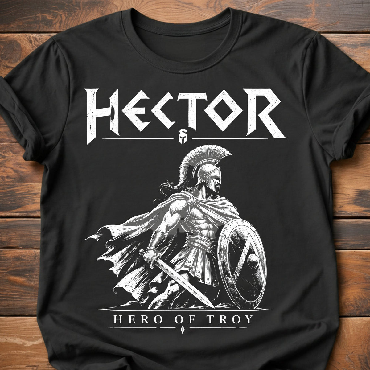 Hector Hero of Troy T-Shirt - Charcoal