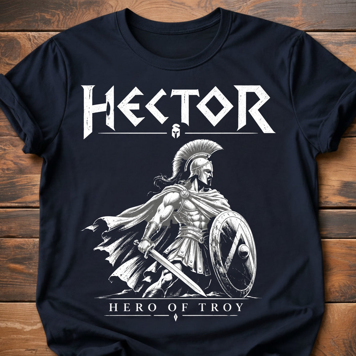 Hector Hero of Troy T-Shirt - Navy