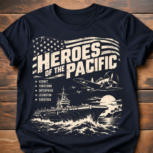 Heroes of the Pacific T-Shirt - Navy