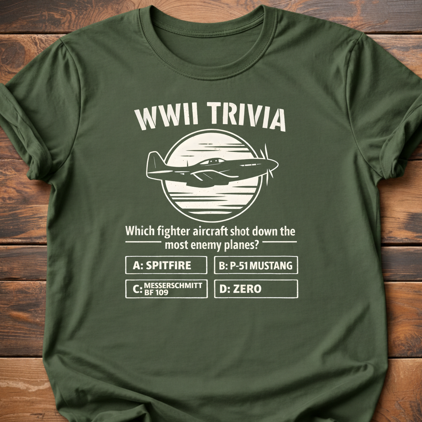 WWII Trivia Fighter Question T-Shirt