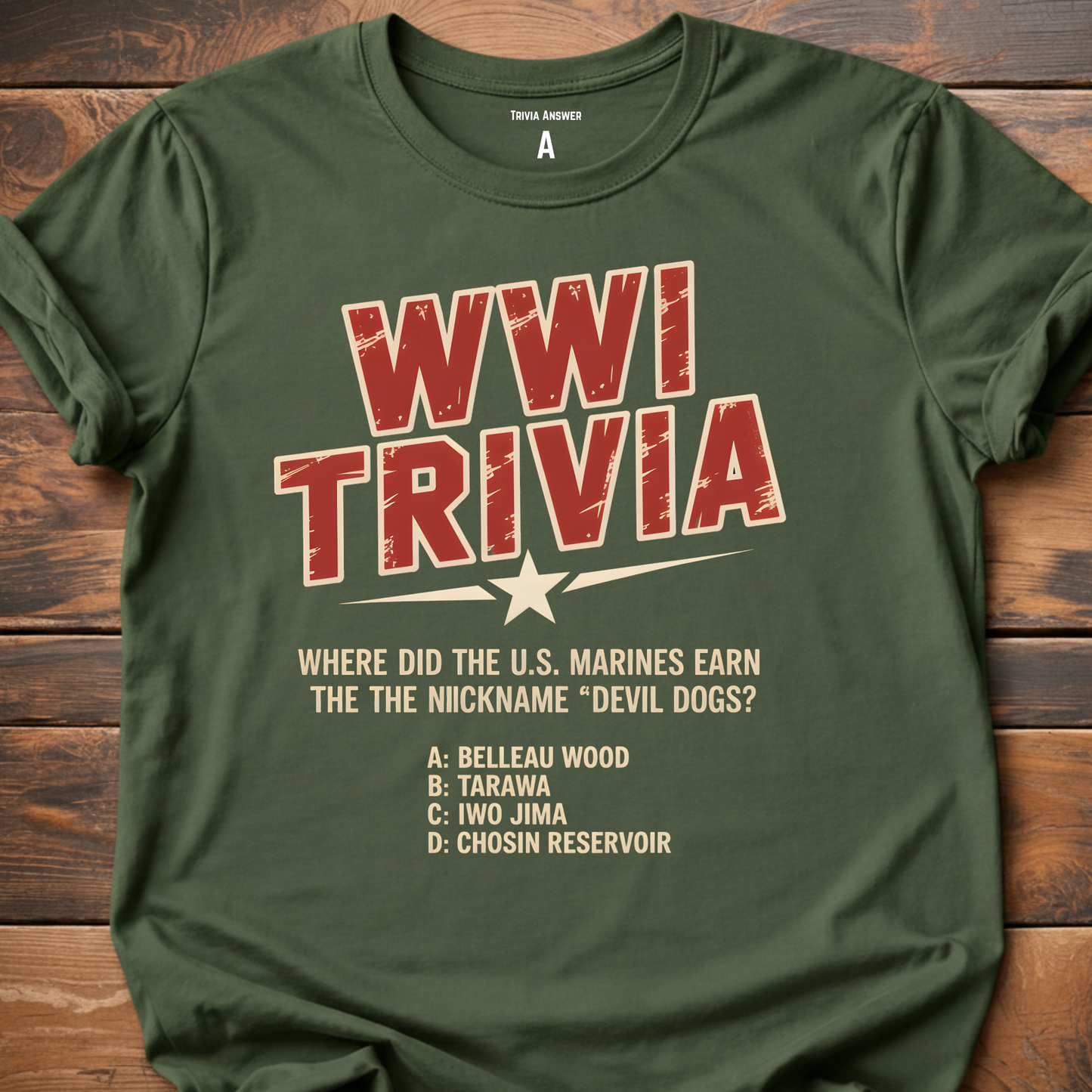 WWII Trivia Marines Question T-Shirt