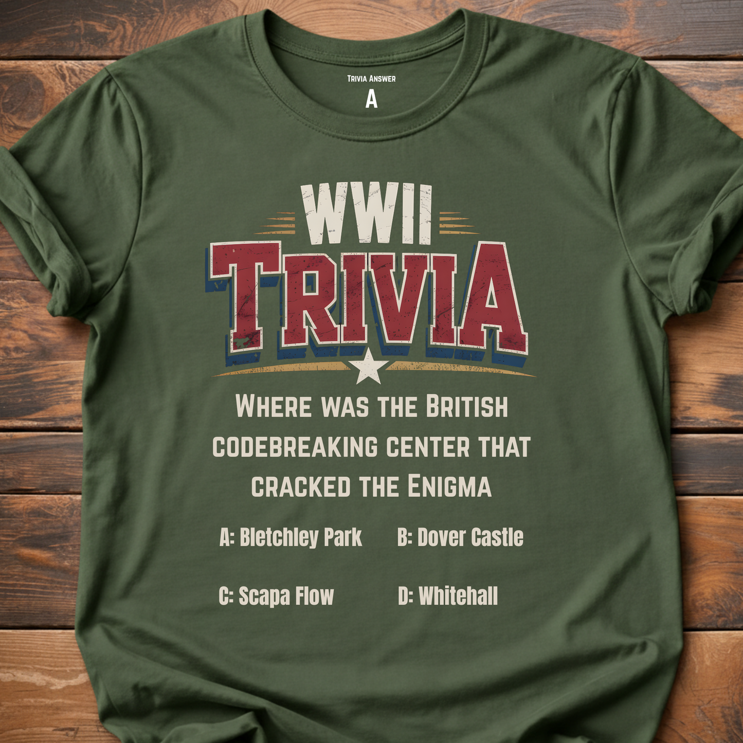 WWII Trivia Enigma Codebreaker T-Shirt