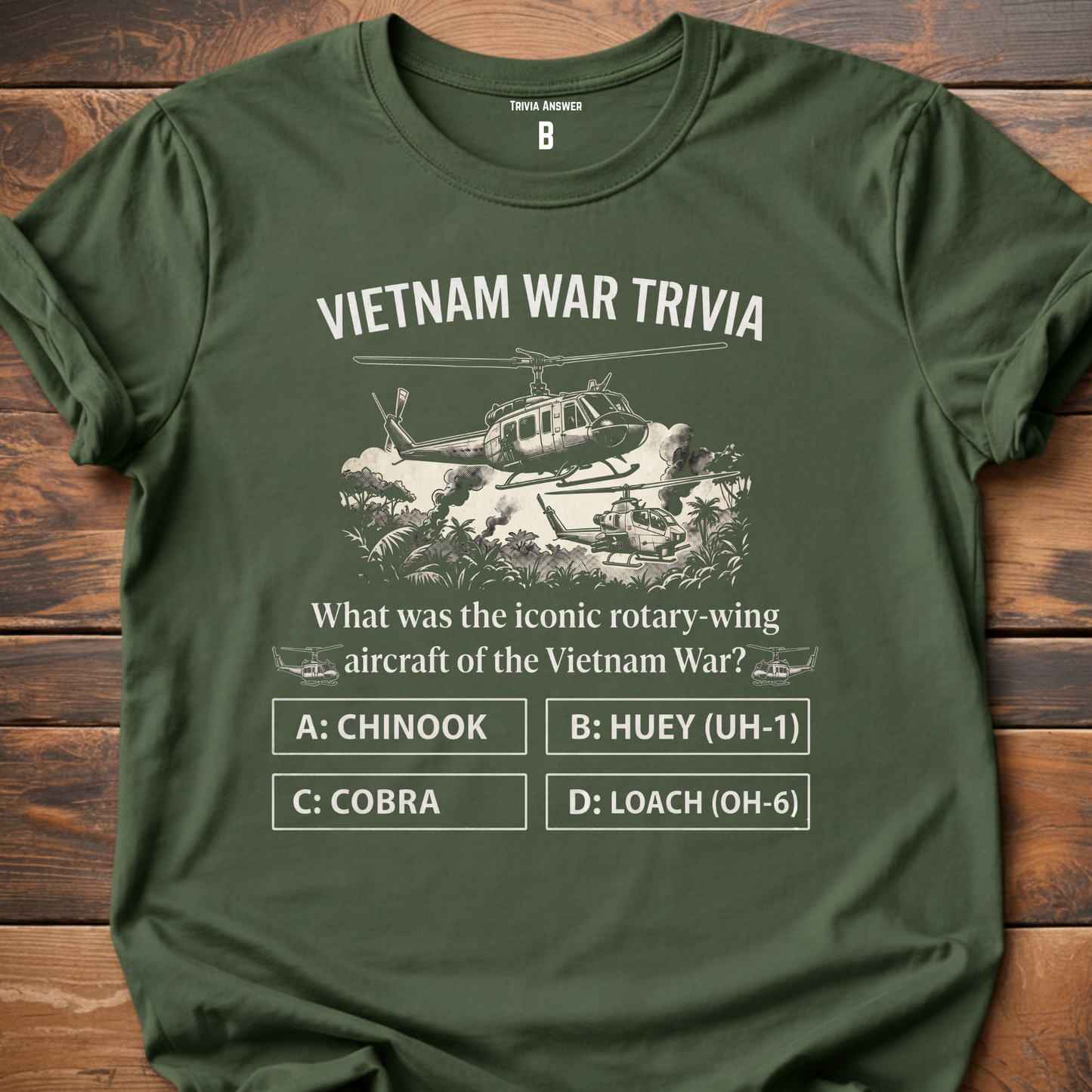 Vietnam War Chopper Trivia T-Shirt