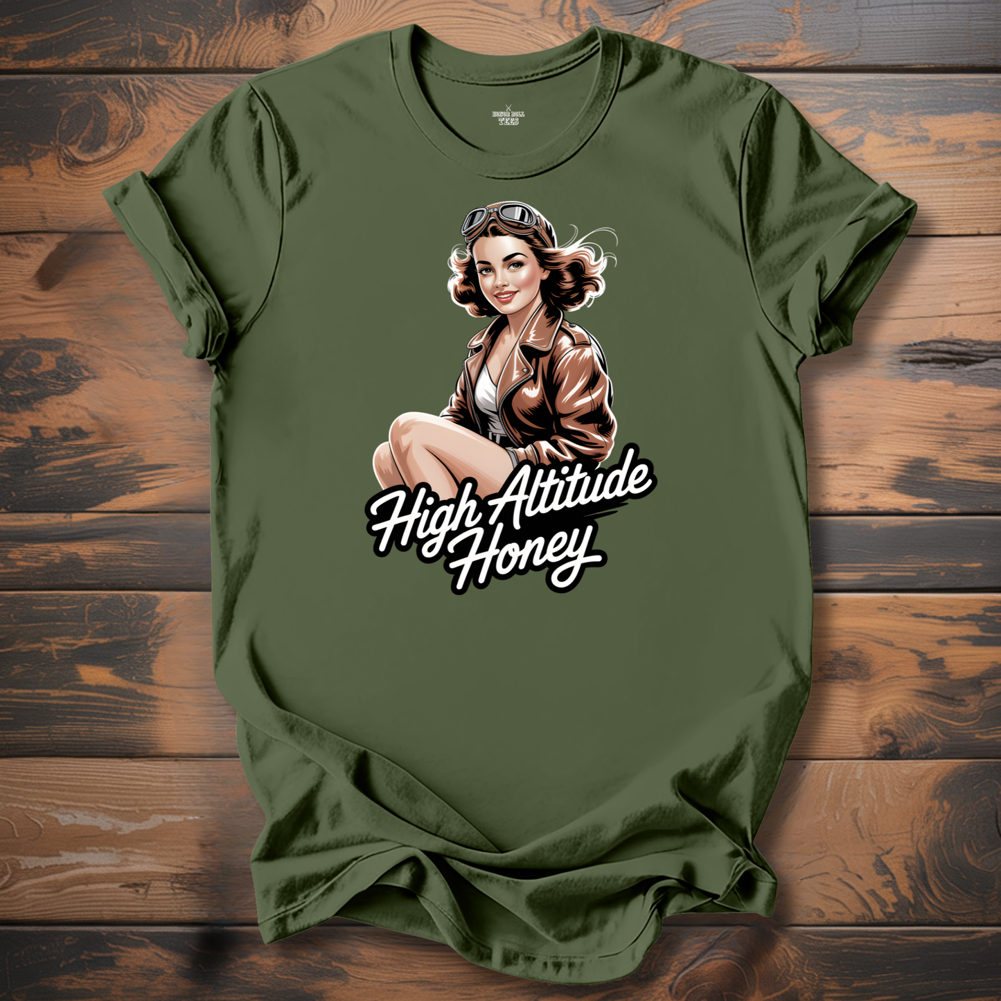 High Altitude Honey WW2 Aircraft Nose Art T-Shirt