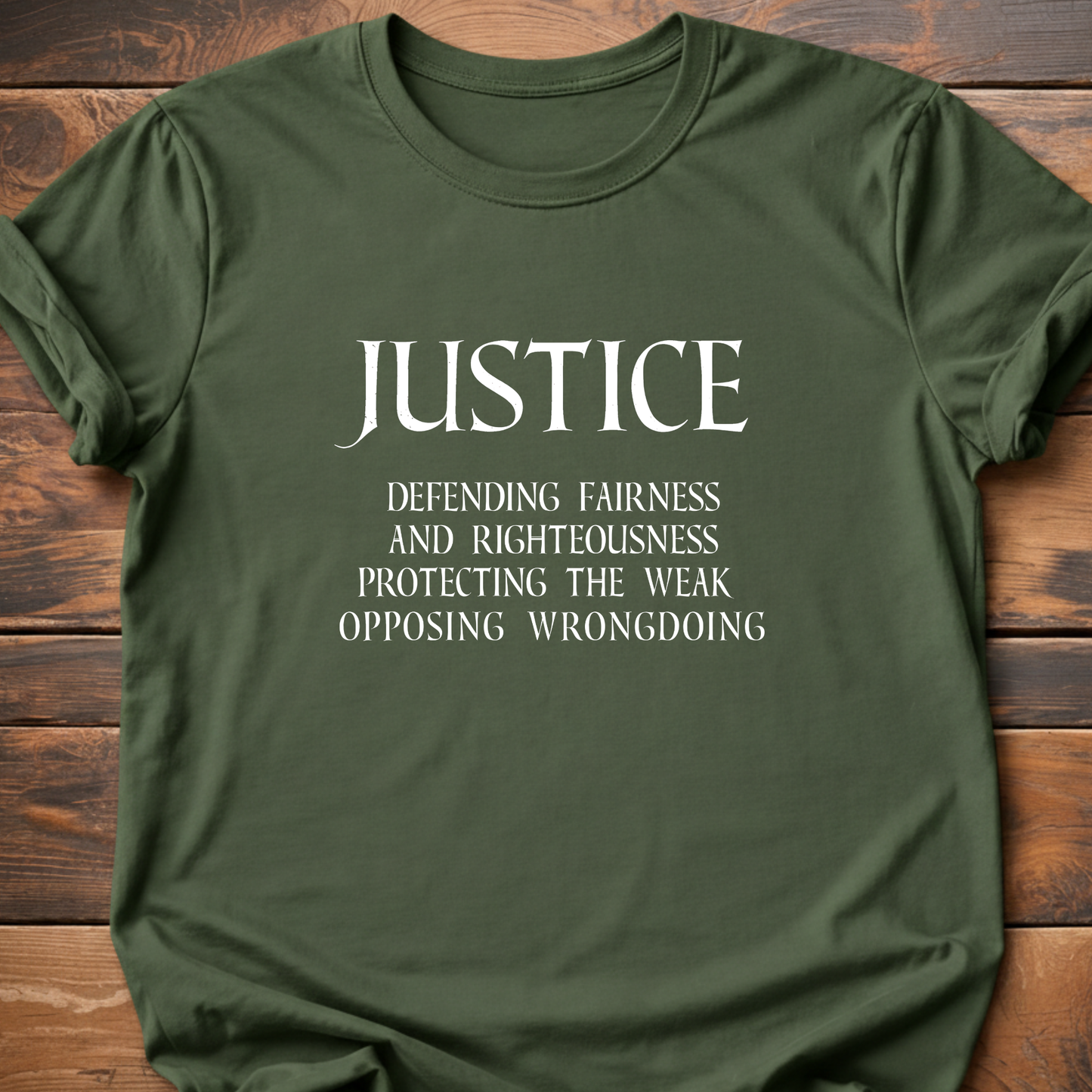 Virtues of Chivalry Justice T-Shirt
