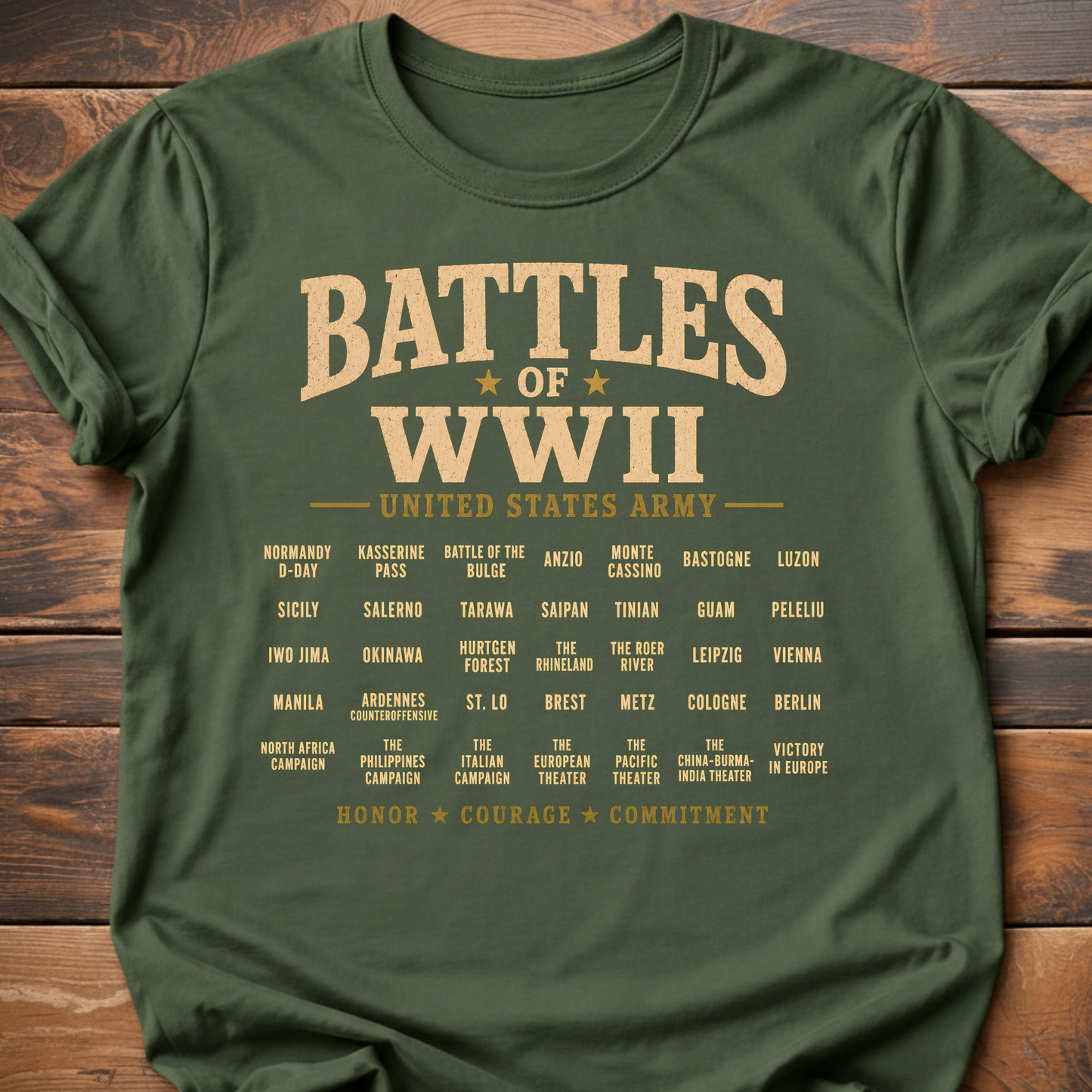 Battles Of WWII Army T-Shirt