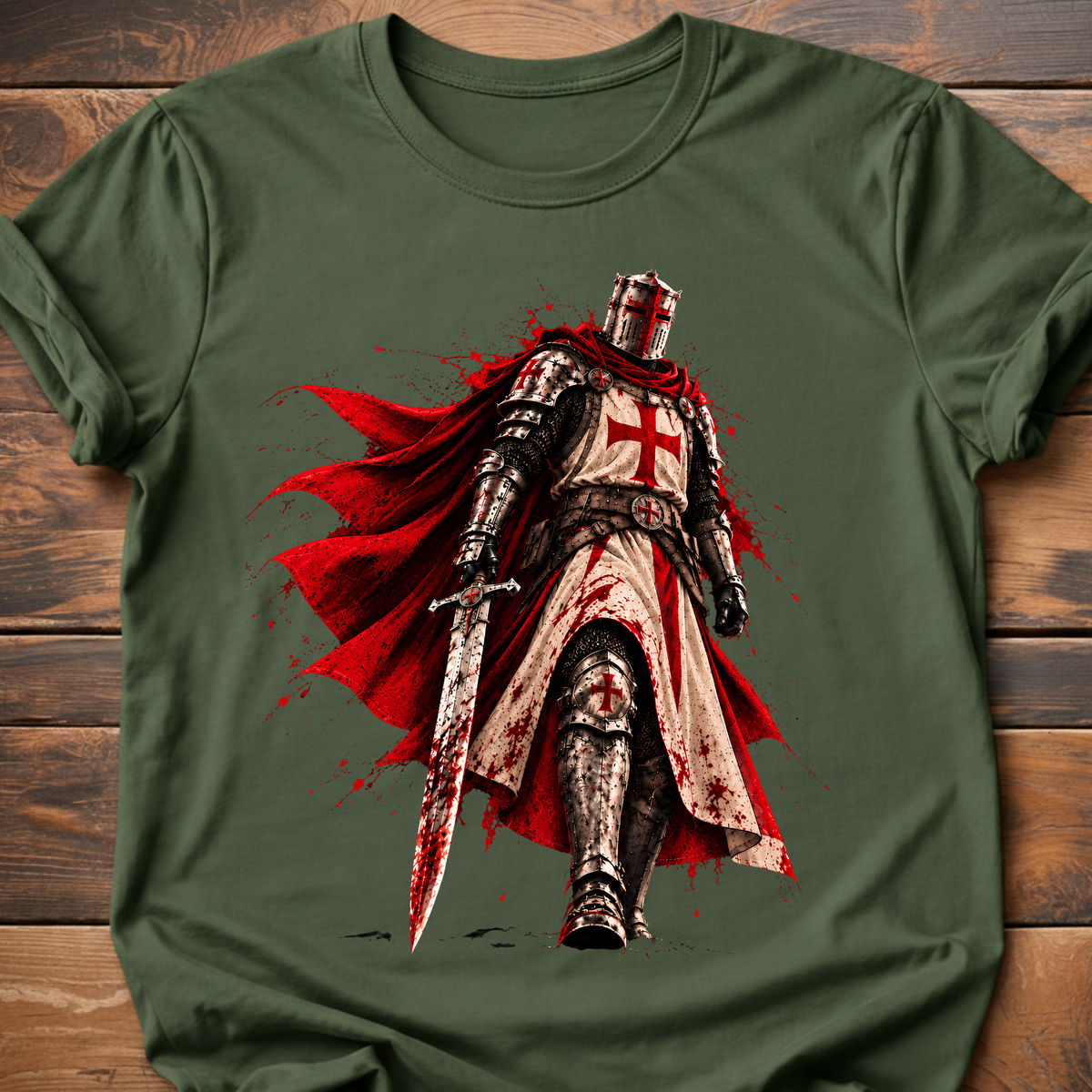 Menacing Templar Knight T-Shirt