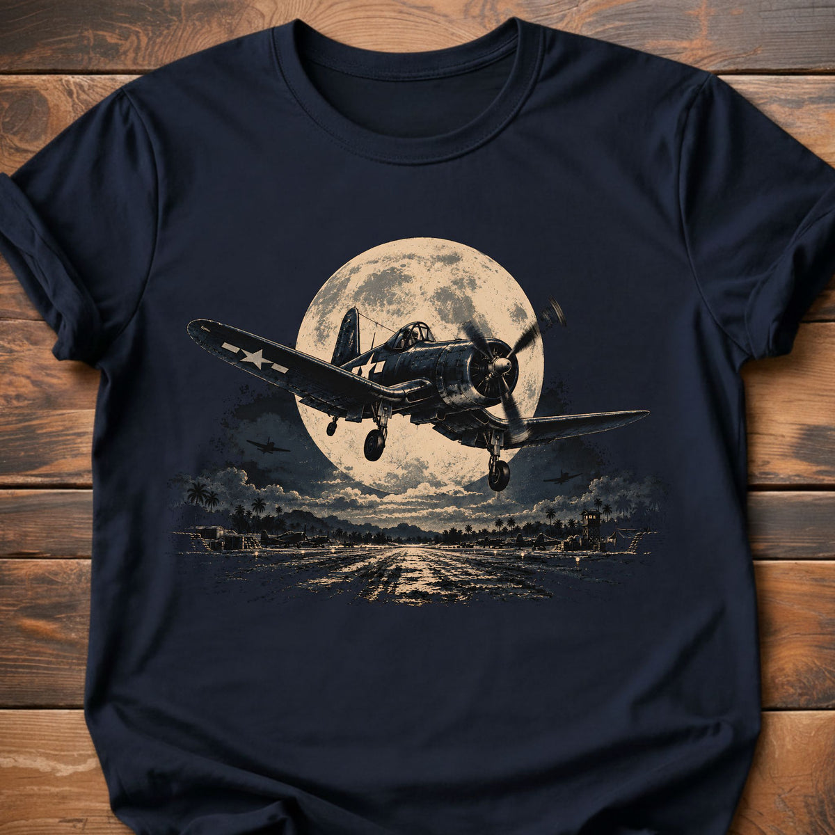 Corsair Over Wrigley Field Moonlight T-Shirt