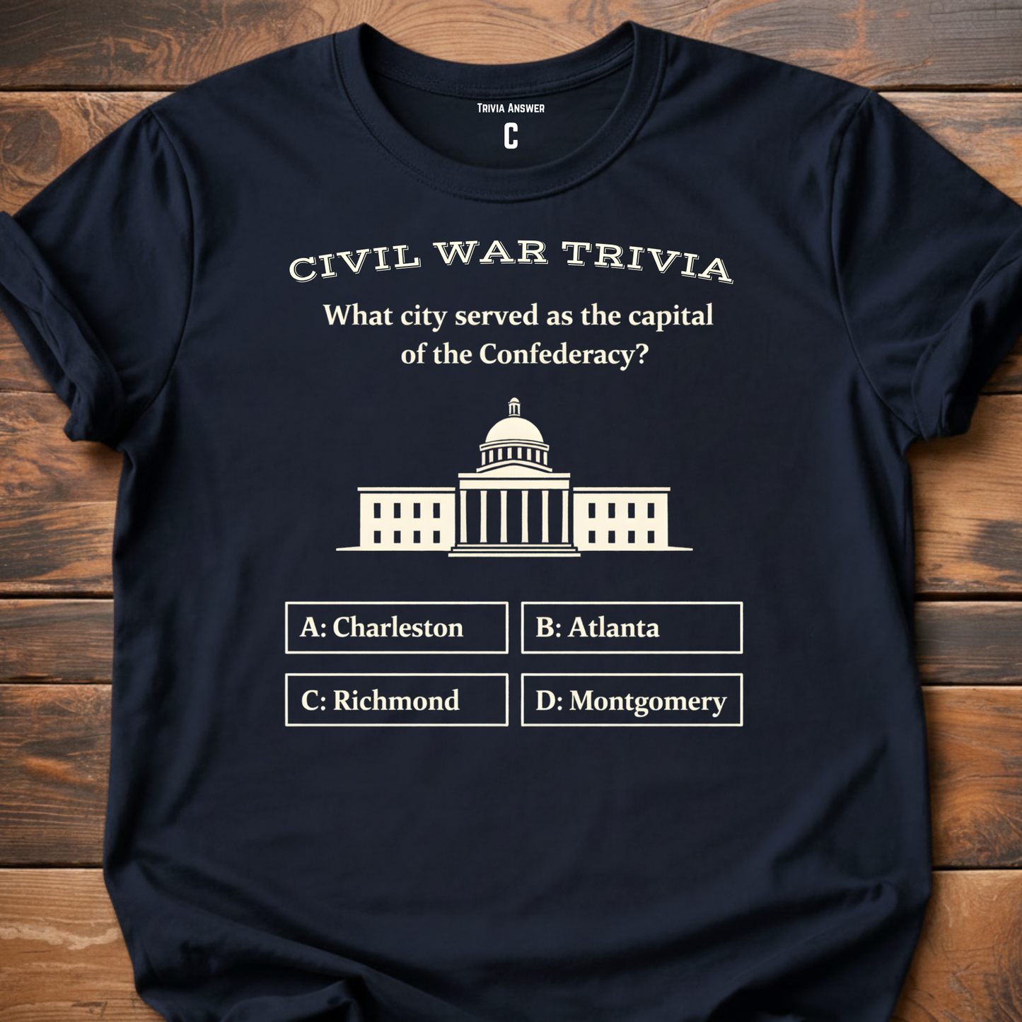 Civil War Confederacy Trivia T-Shirt