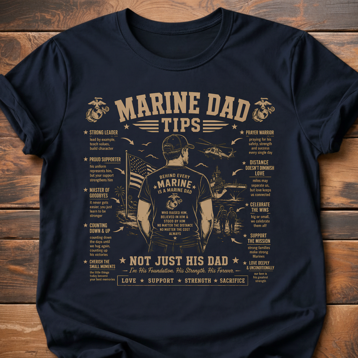 Marine Dad Tips T-Shirt