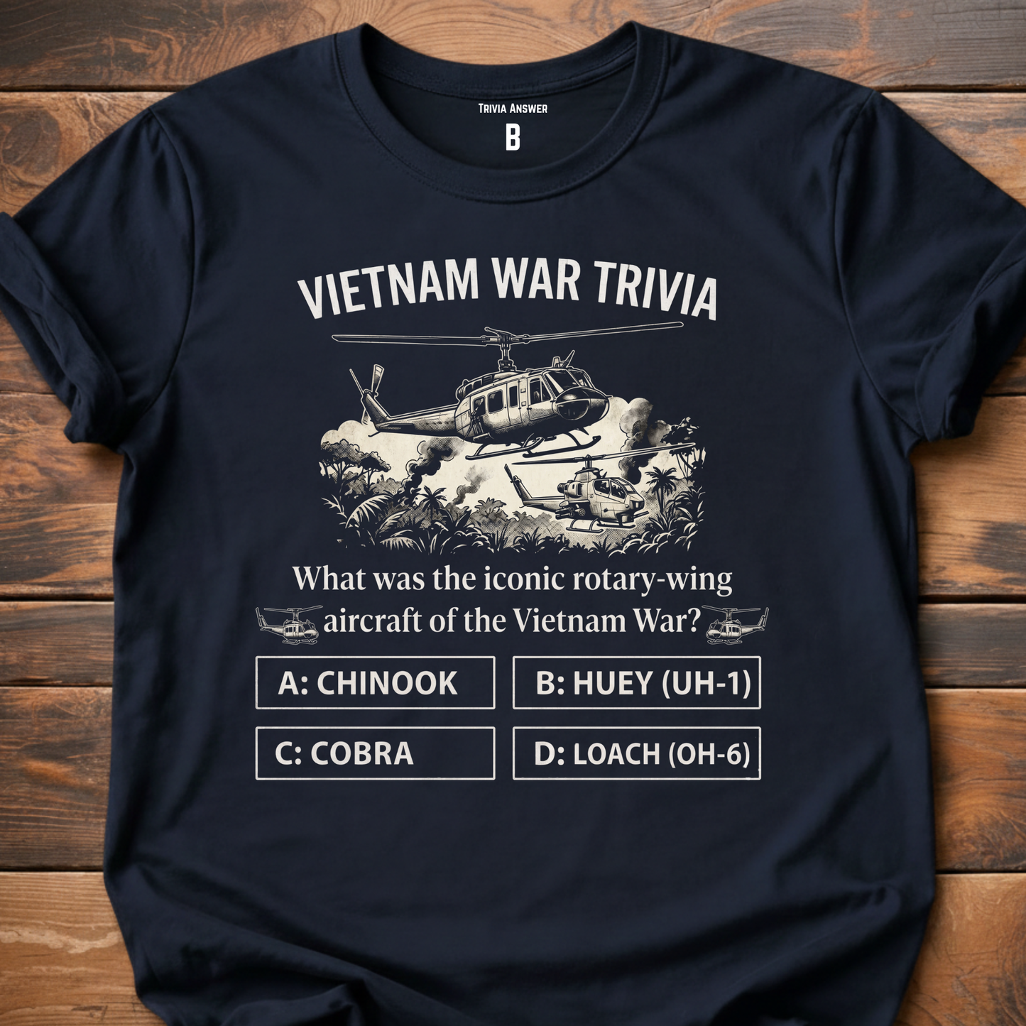 Vietnam War Chopper Trivia T-Shirt