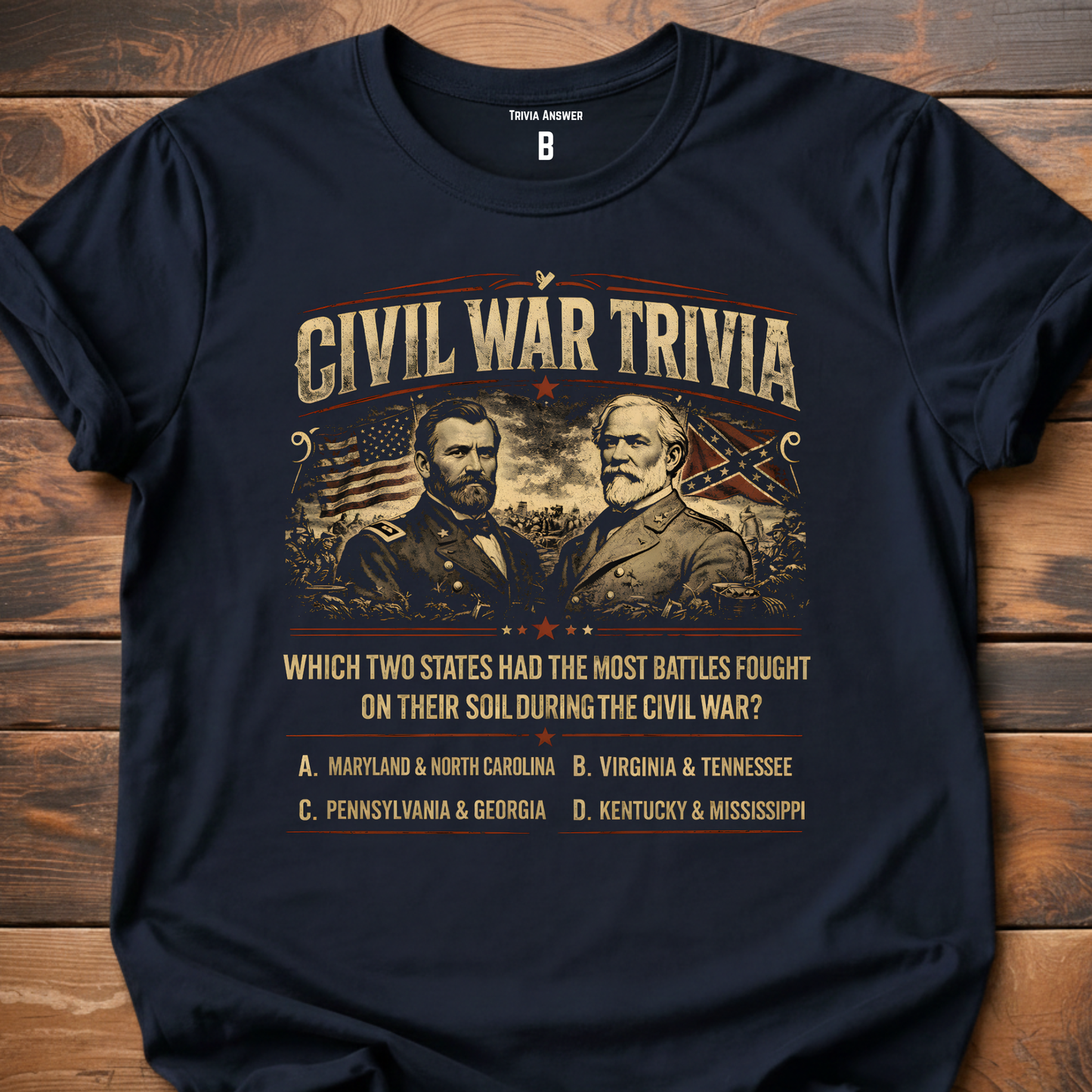 Civil War Trivia Most Battles T-Shirt
