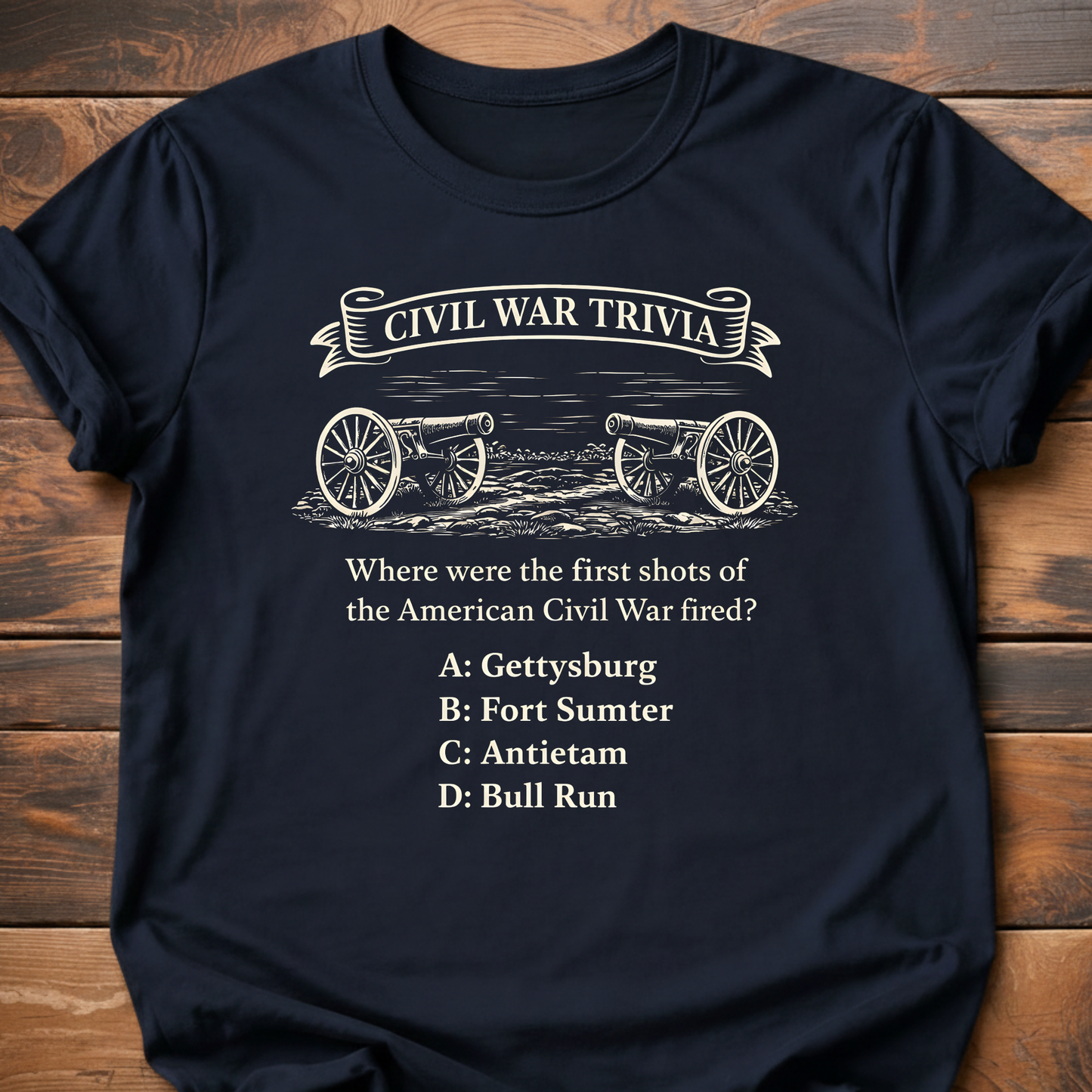 Civil War First Shots Trivia T-Shirt