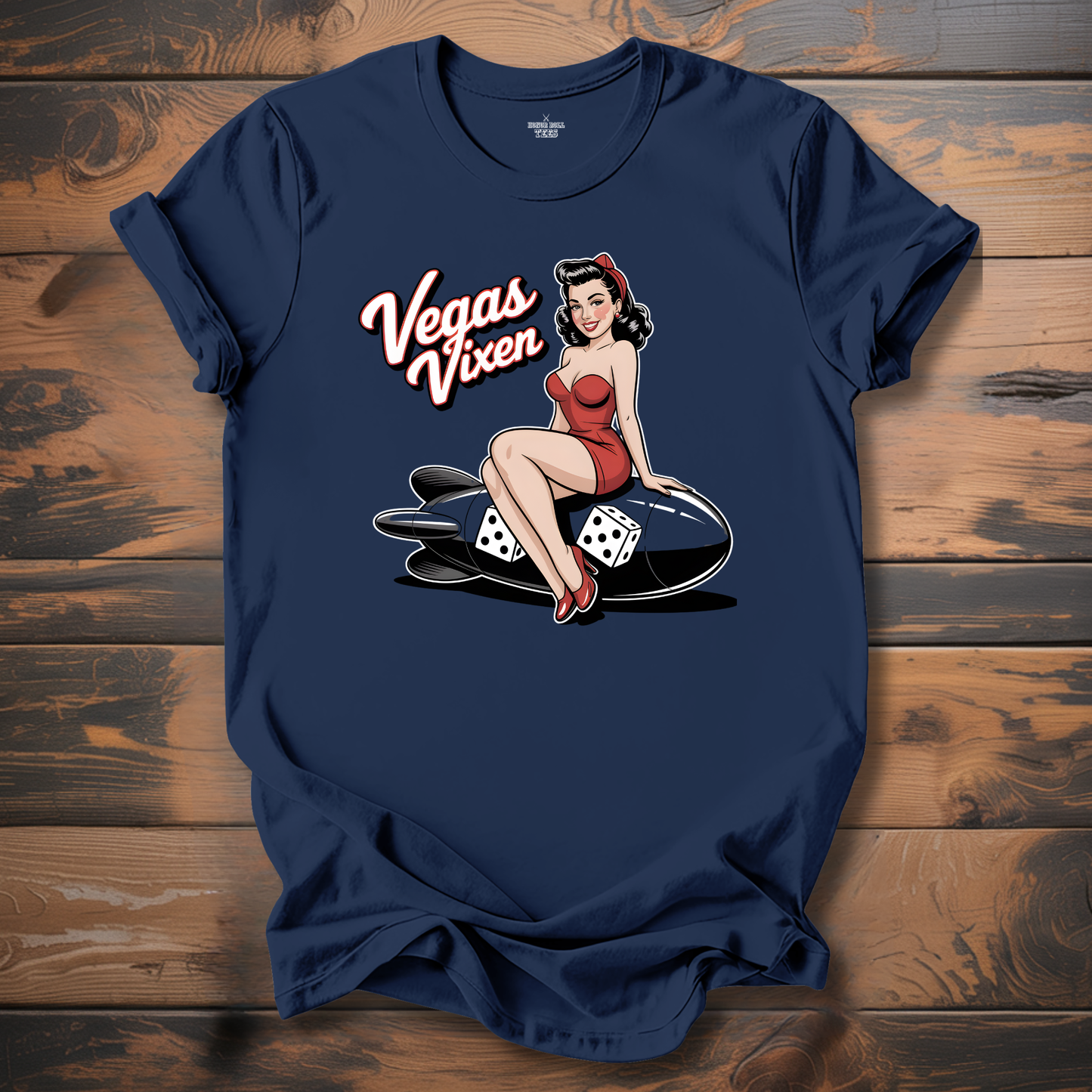 Vegas Vixen WW2 Bomber Nose Art T-Shirt