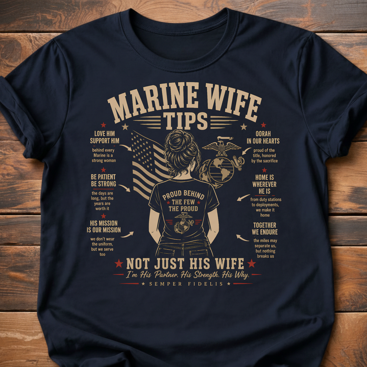 Marine Wife Tips T-Shirt