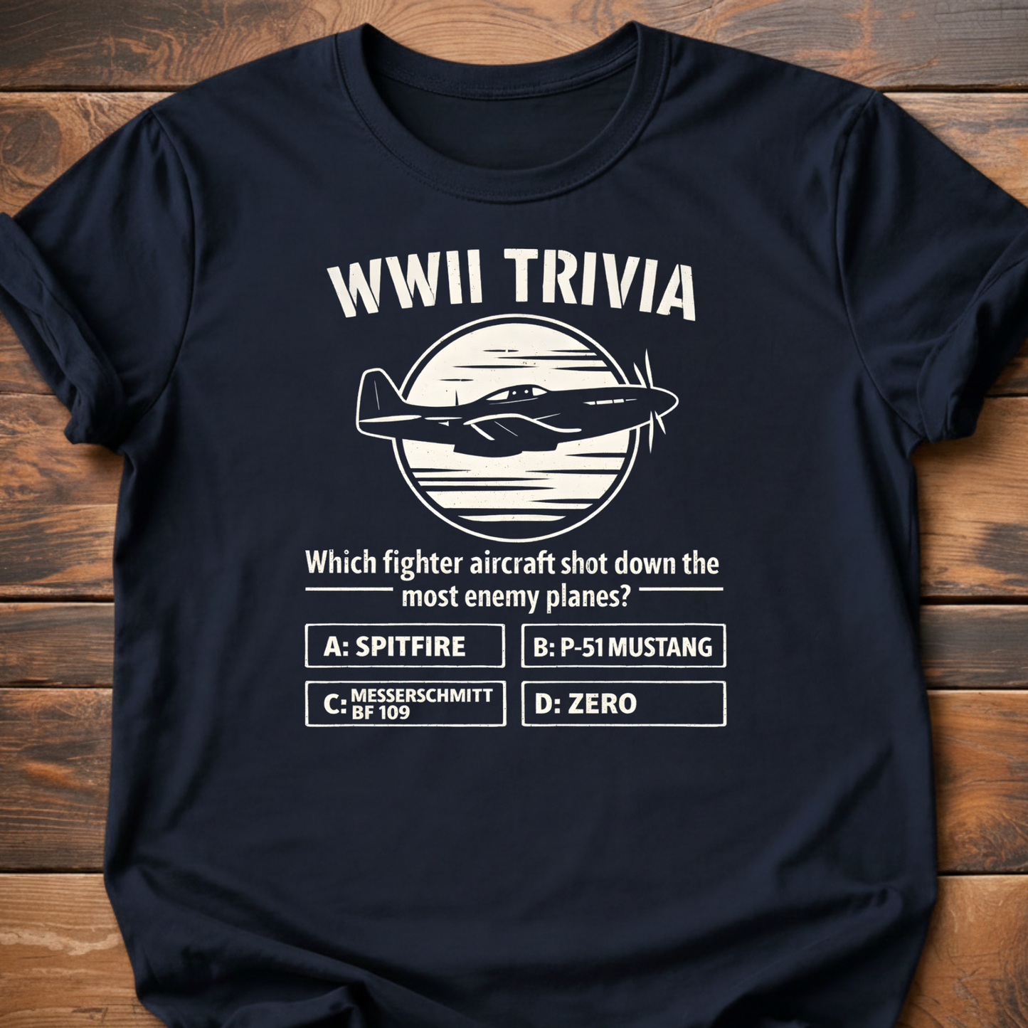 WWII Trivia Fighter Question T-Shirt
