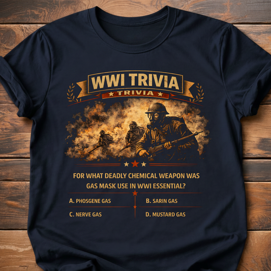 WW1 Trivia Gas Mask T-Shirt