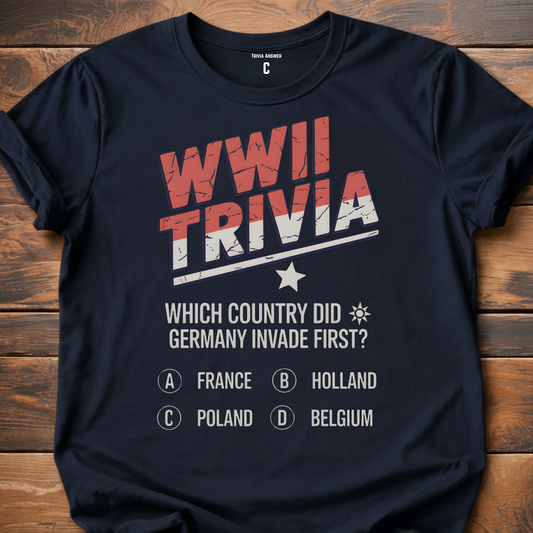 WWII Trivia Invasion Question T-Shirt
