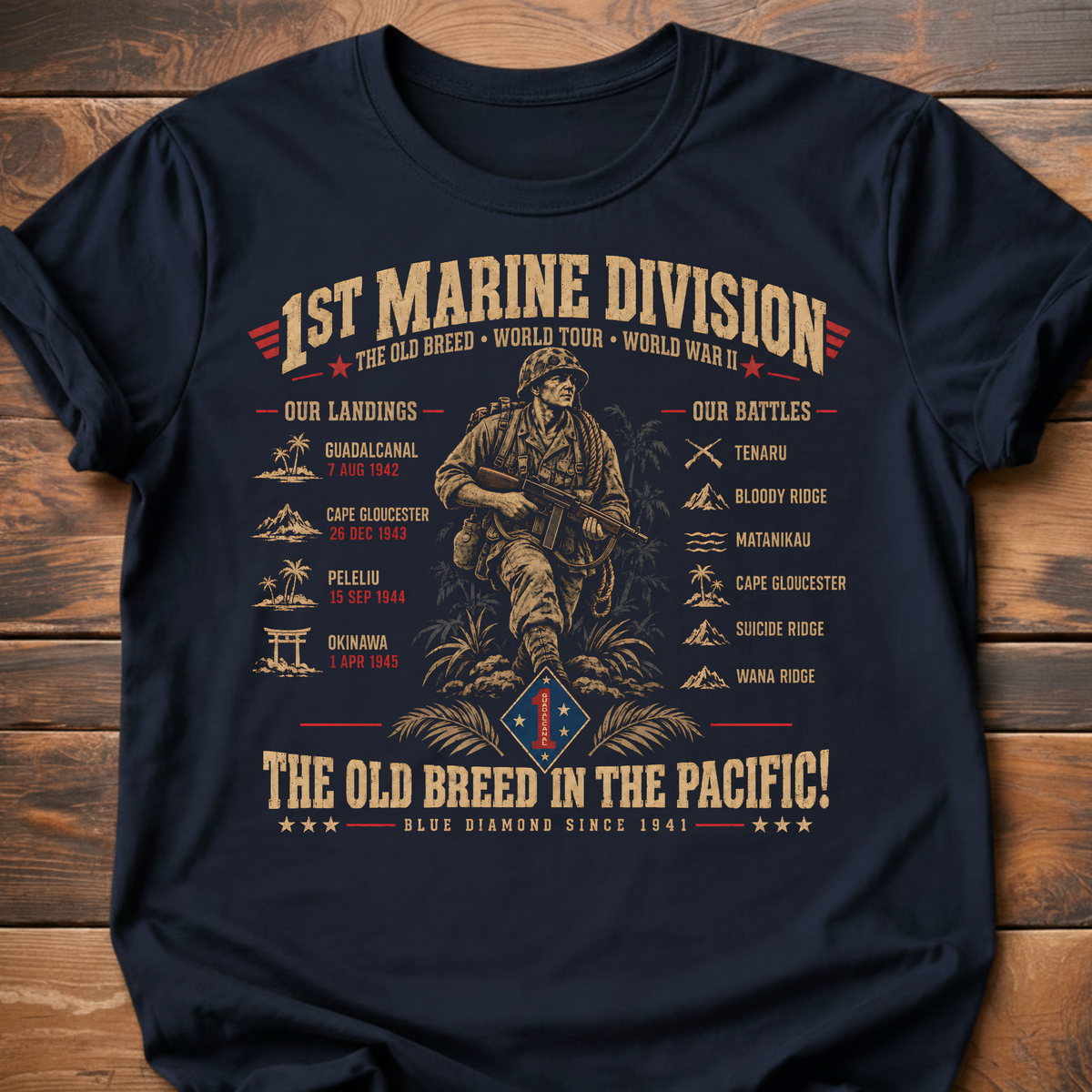 1st Marine Division T-Shirt